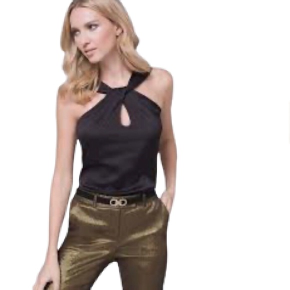 White House Black Market Tops - NWT White House Black Market Twist Neck Halter